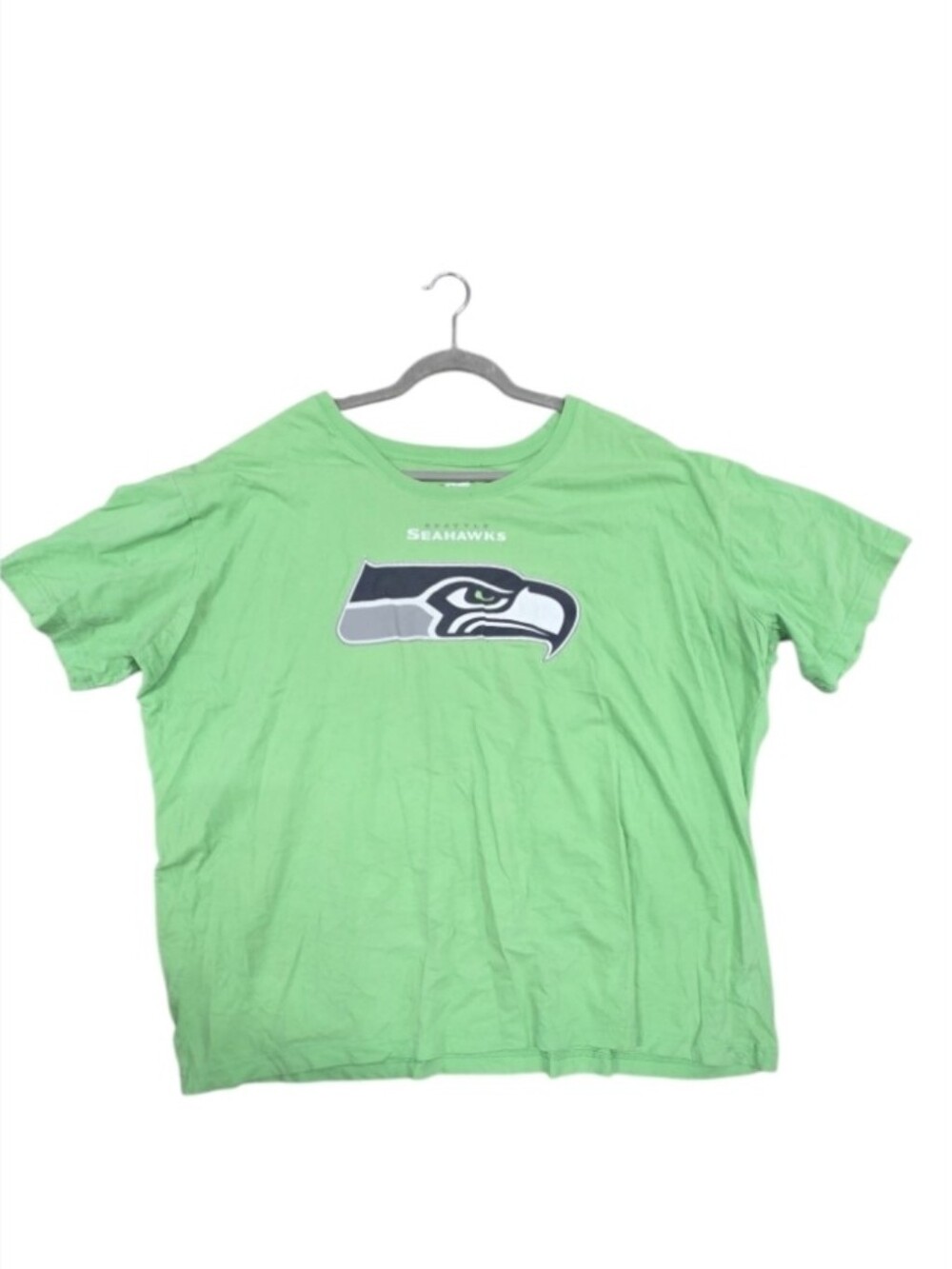 NFL 3XL Neon Green Seahawks Logo Tee